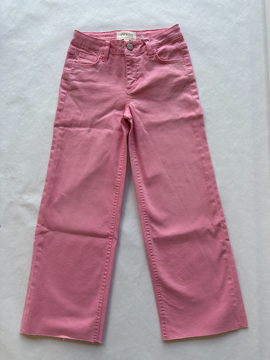 Ceros Crop Wide Leg-Pink Wash