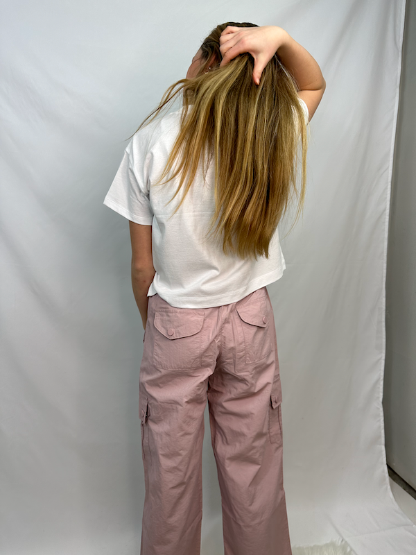 Dusty Pink Cargo Pants