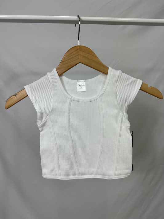 Ribbed Cap Sleeve Top